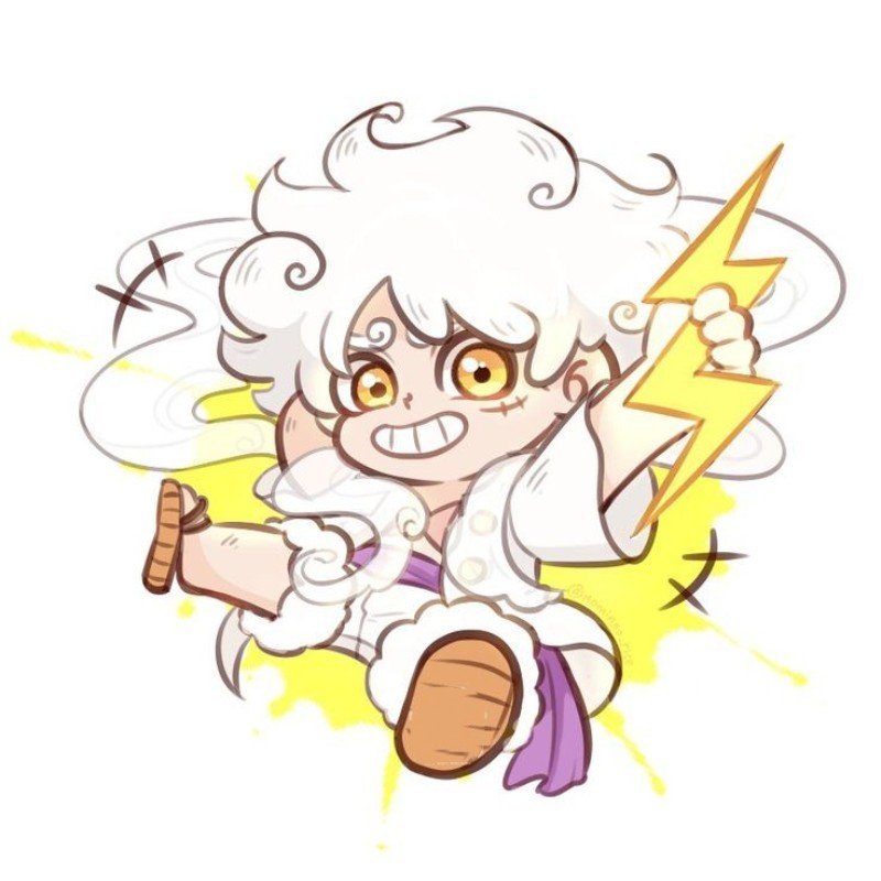 luffy gear 5 chibi dễ thương