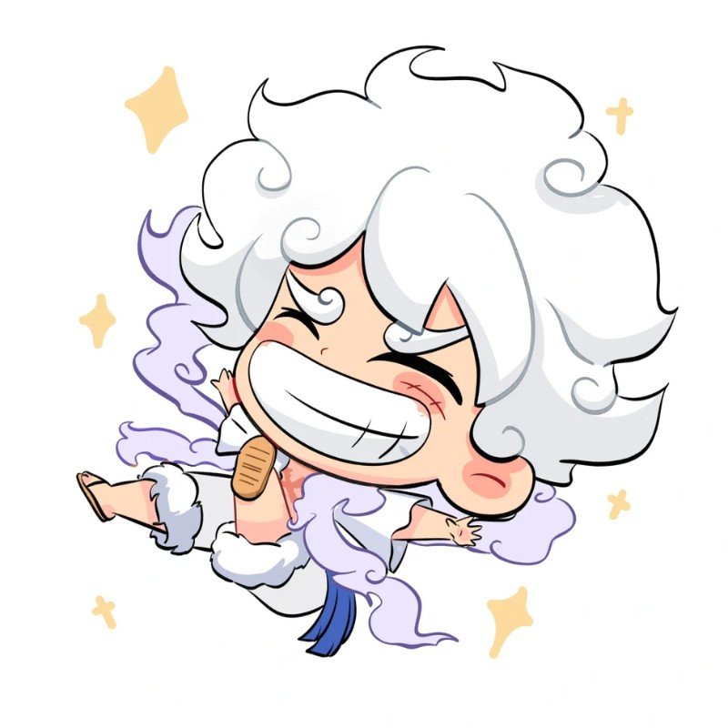 ảnh luffy gear 5 chibi đẹp nhất