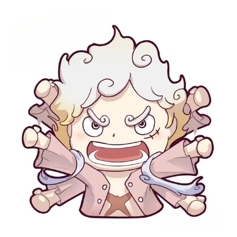 luffy gear 5 chibi ngầu