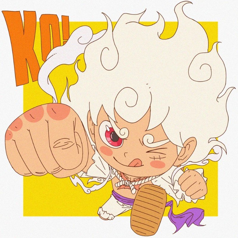 ảnh luffy gear 5 chibi