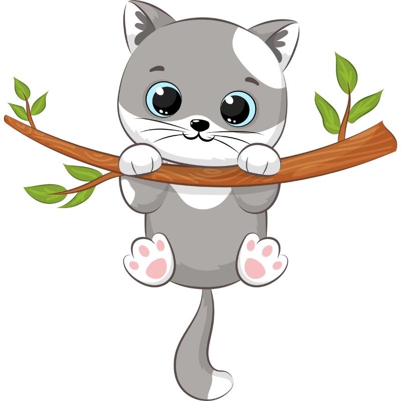 ảnh mèo chibi cute đu