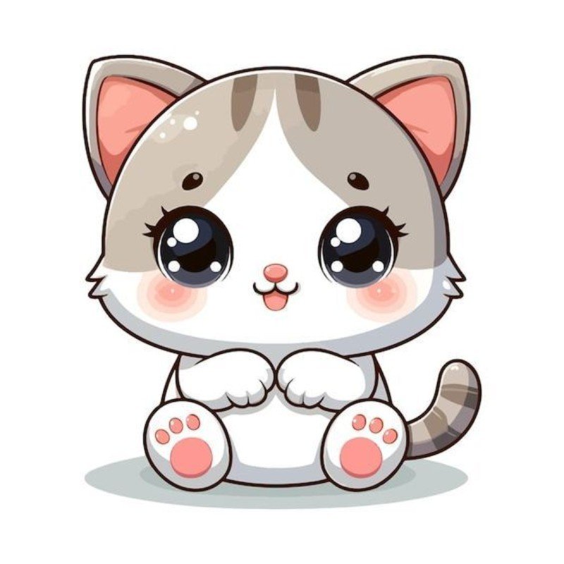 ảnh mèo con chibi cực đáng yêu