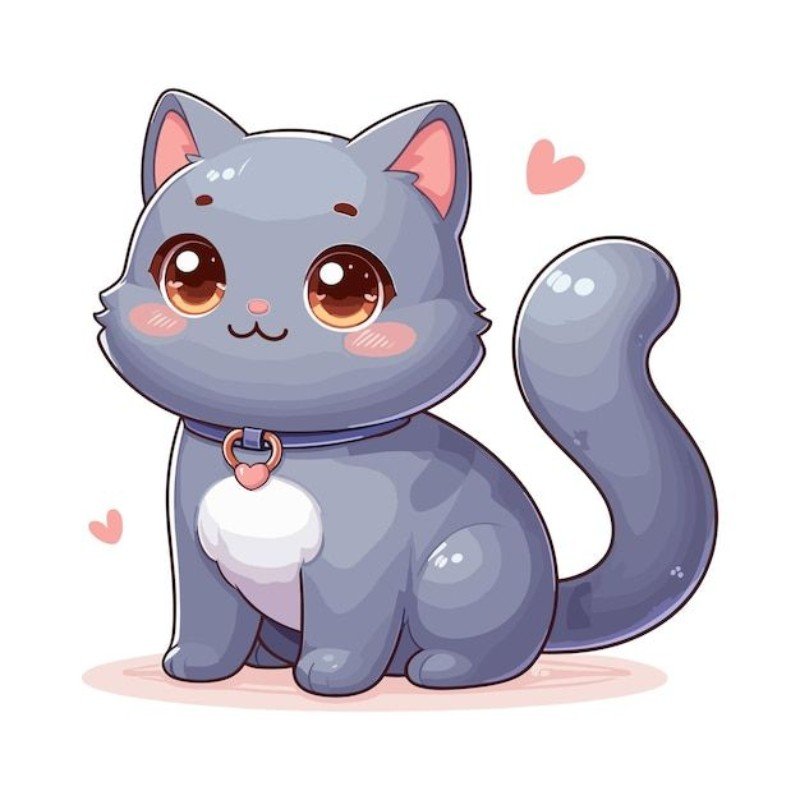 ảnh mèo con chibi cực dễ thương