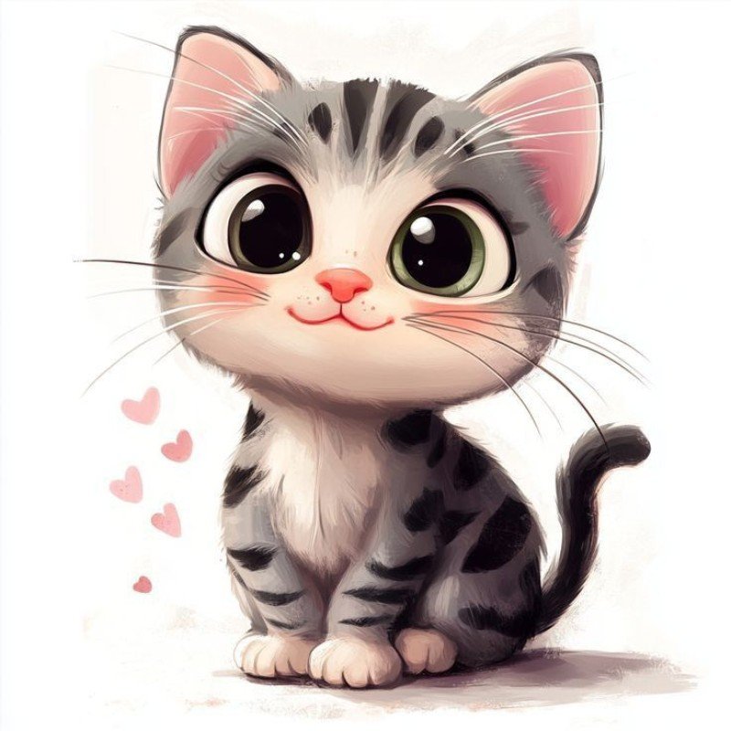 ảnh mèo con chibi cute
