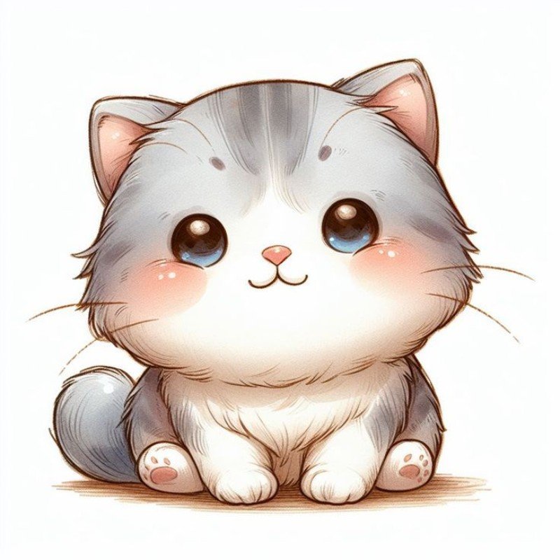 ảnh mèo con chibi
