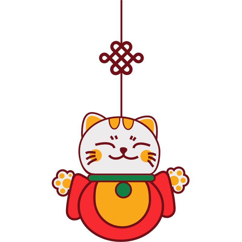ảnh mèo thần tài chibi cute