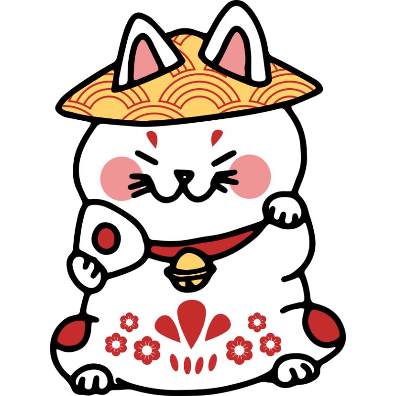 ảnh mèo thần tài chibi đẹp