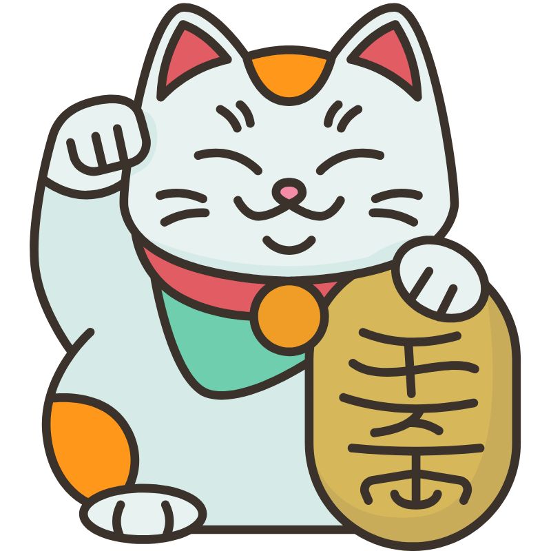 ảnh mèo thần tài chibi
