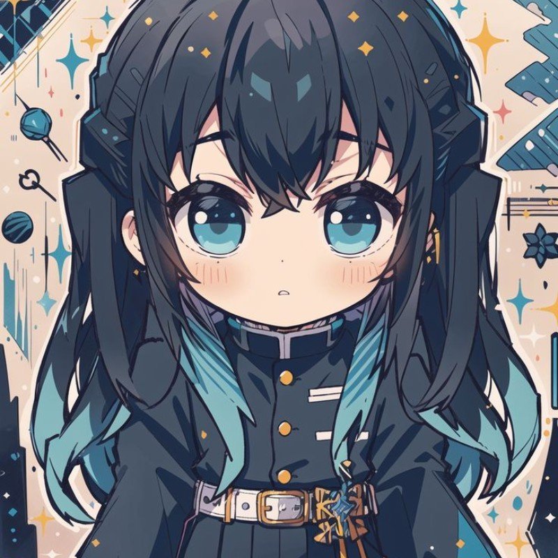 ảnh muichiro chibi nhiều màu