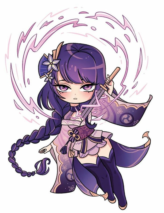 ảnh raiden shogun chibi chất