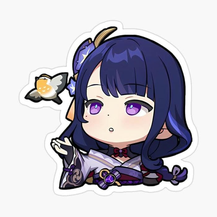 ảnh raiden shogun chibi đáng yêu nhất