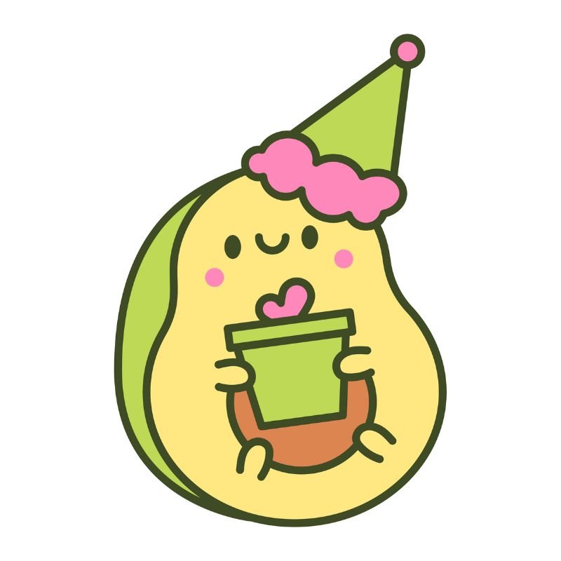 ảnh trái bơ chibi cute