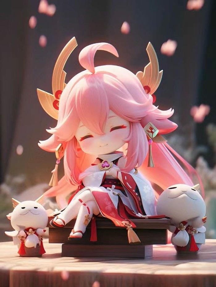 ảnh yae miko chibi cực đẹp