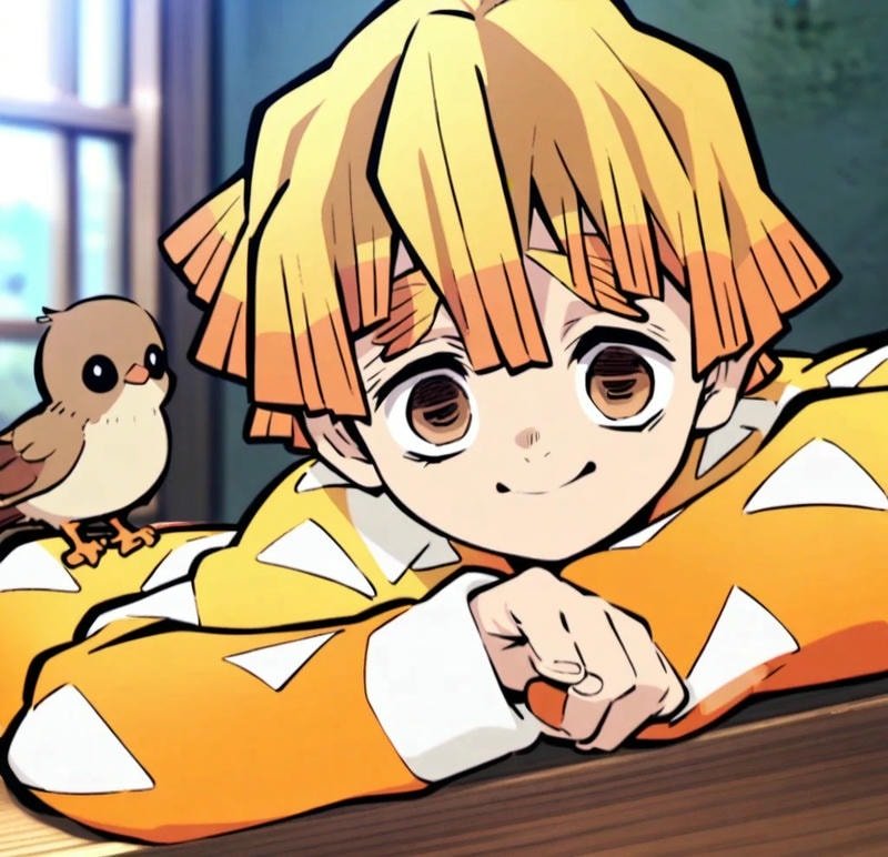 ảnh zenitsu chibi cực đẹp