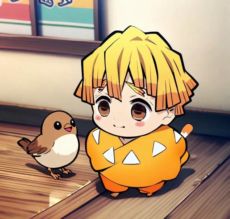 ảnh zenitsu chibi đẹp nhất