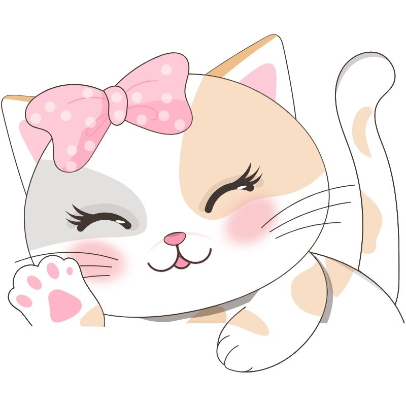 avatar cute chibi đính nơ
