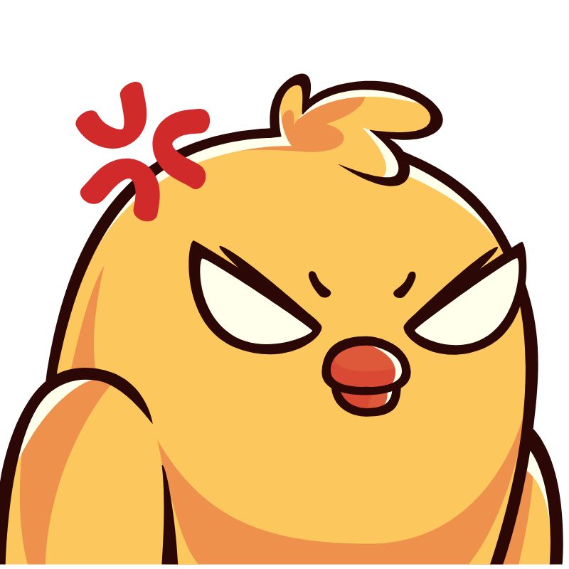avatar cute chibi gà tức giận
