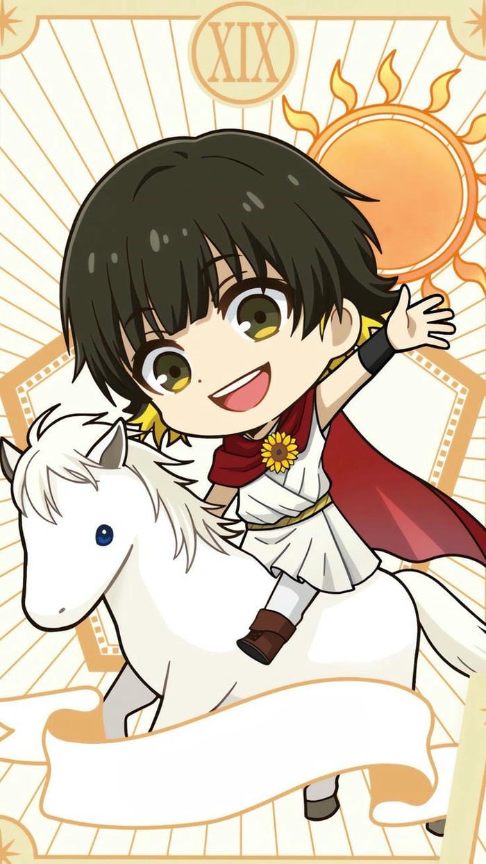bachira chibi cưỡi ngựa