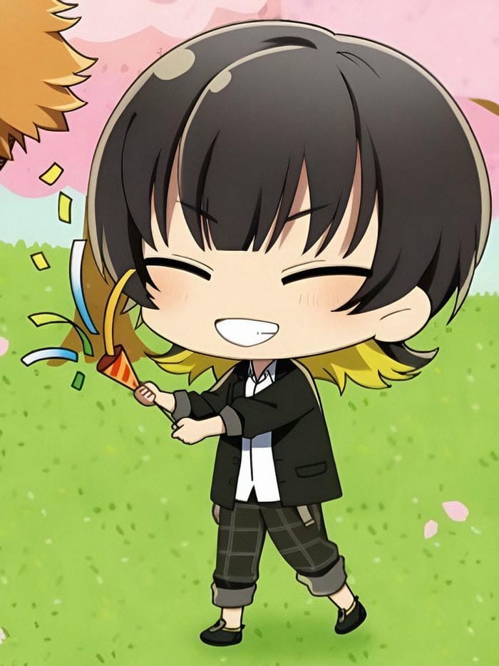 bachira chibi cười nhe răng