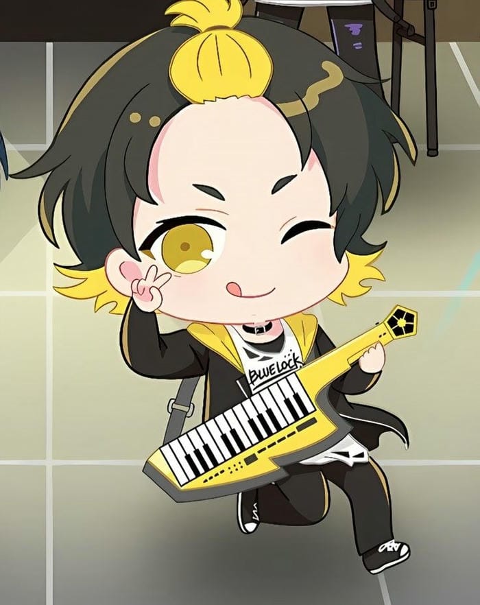 bachira chibi đánh đàn