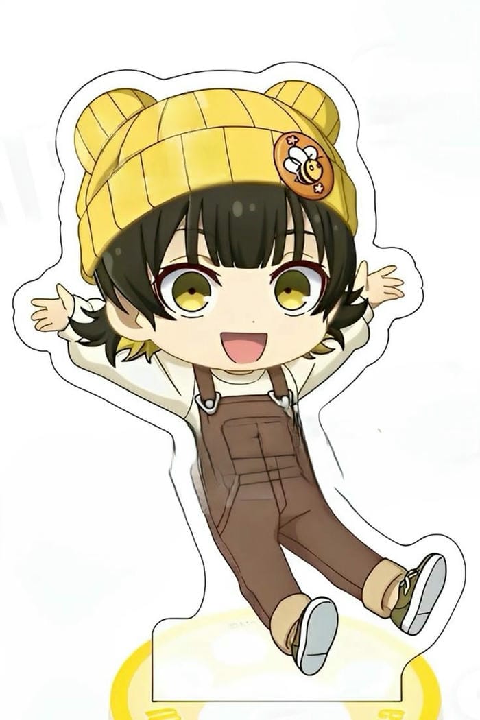bachira chibi đội mũ vàng