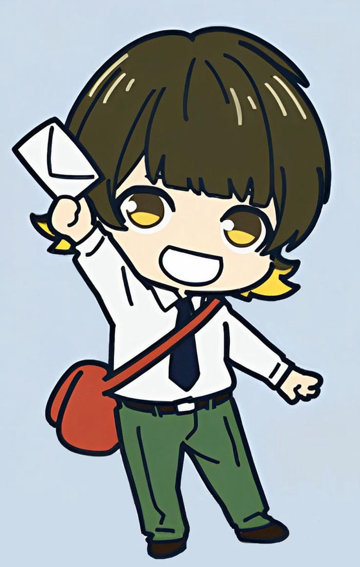 bachira chibi đưa thư