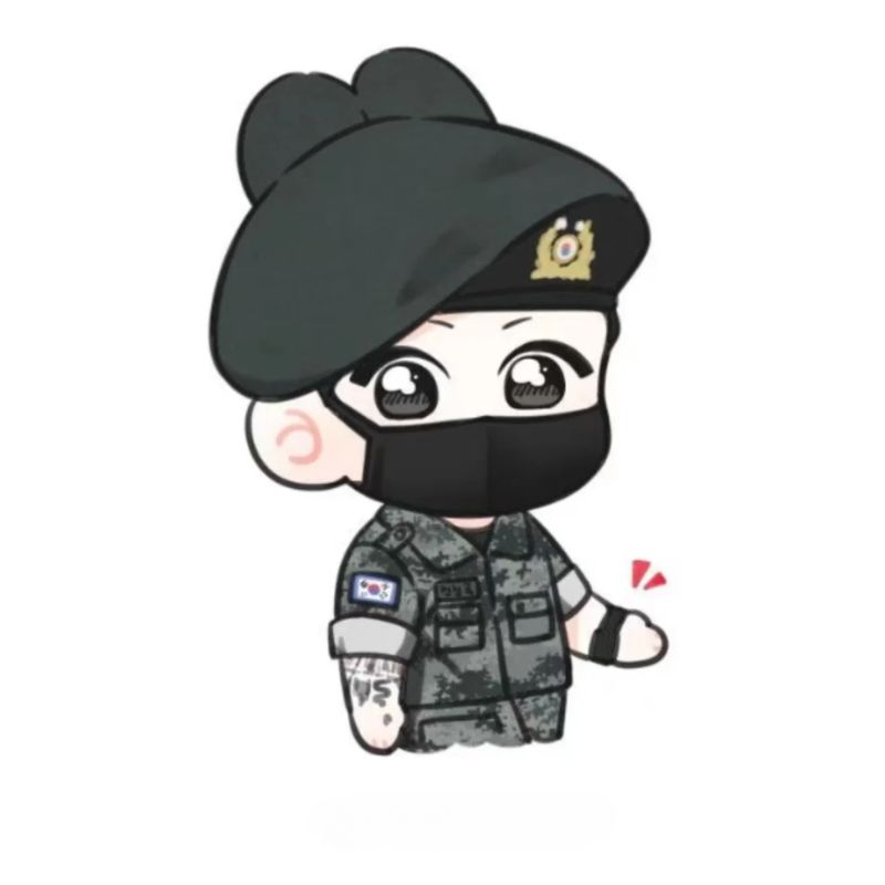 bts chibi đeo khẩu