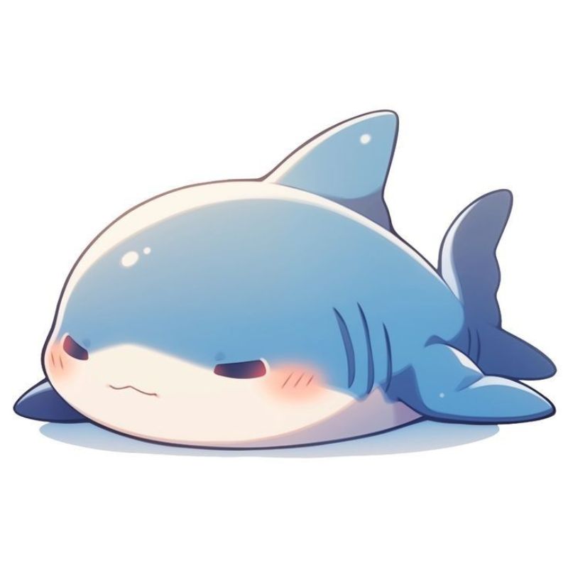 cá mập chibi 3d