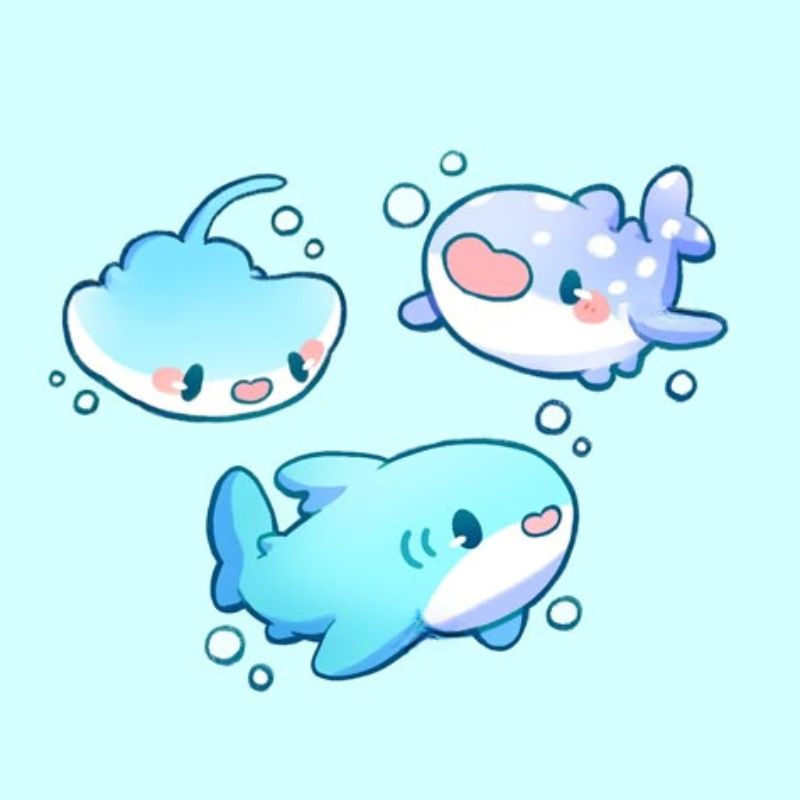 cá mập chibi bay nhảy