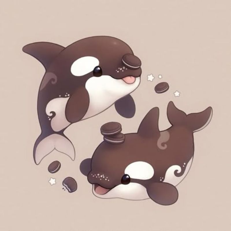 cá mập chibi màu nâu