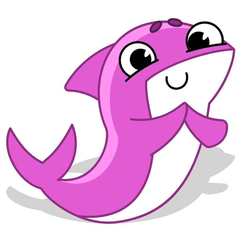 cá mập chibi màu tím