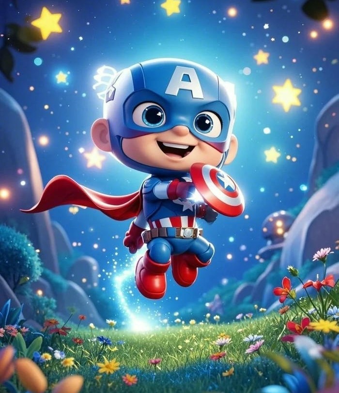 captain america chibi cực chất