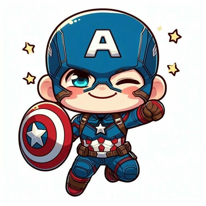 captain america chibi cute