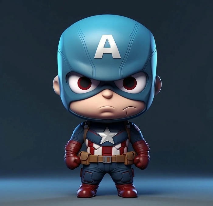 captain america chibi cute cực