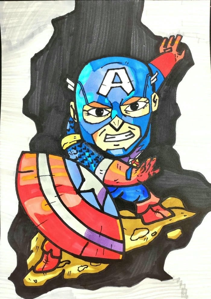 captain america chibi đẹp