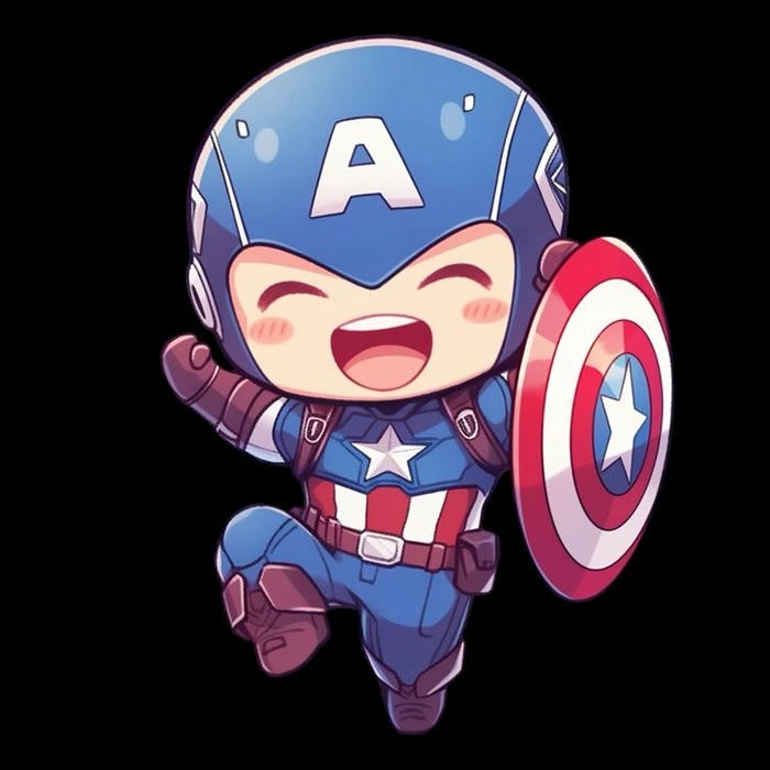 captain america chibi đẹp cực