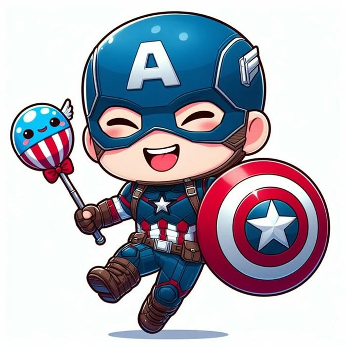 captain america chibi siêu đẹp