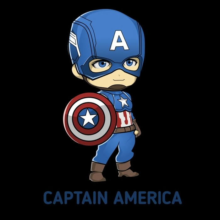 captain america chibi