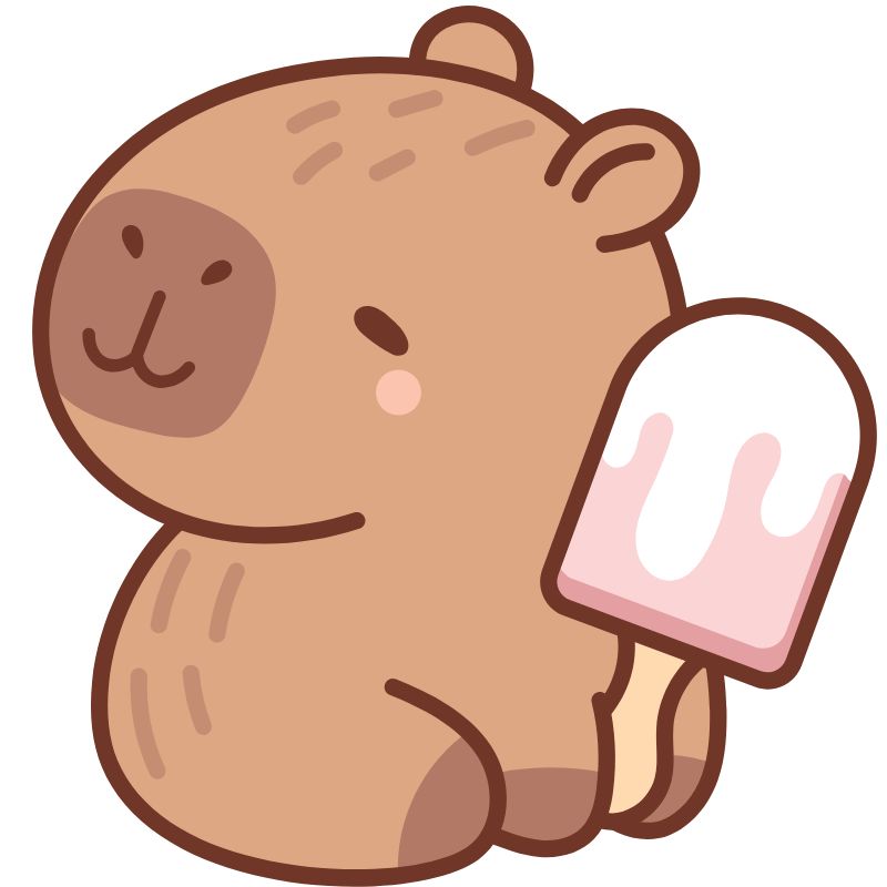capybara chibi cute