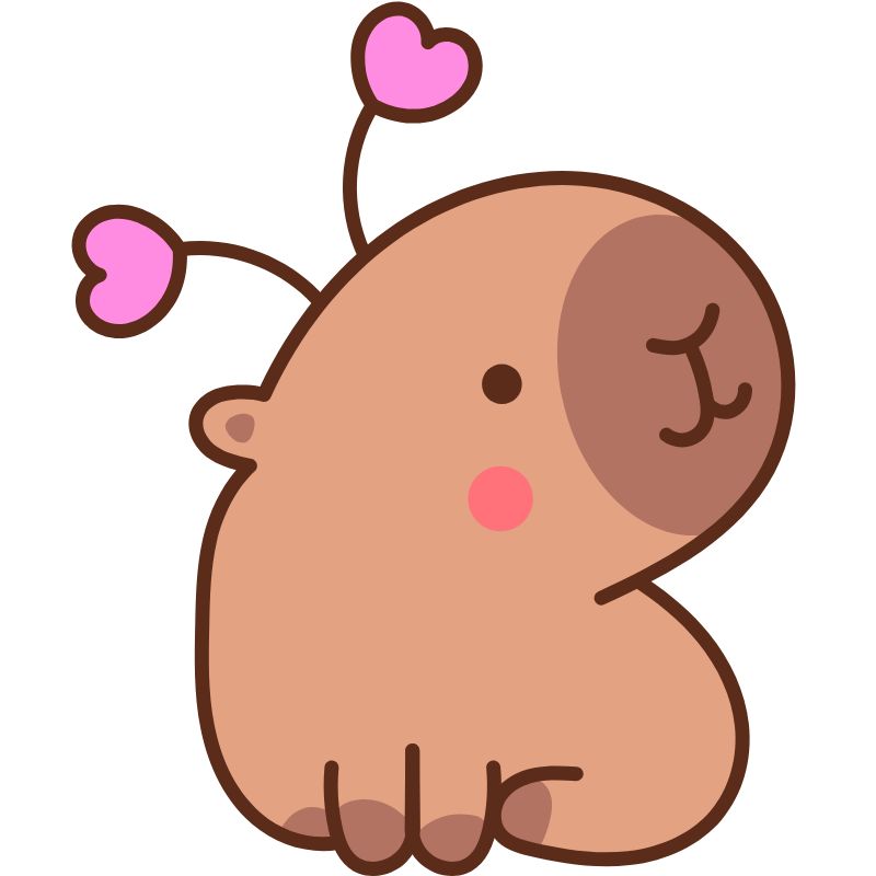 capybara chibi dễ thương