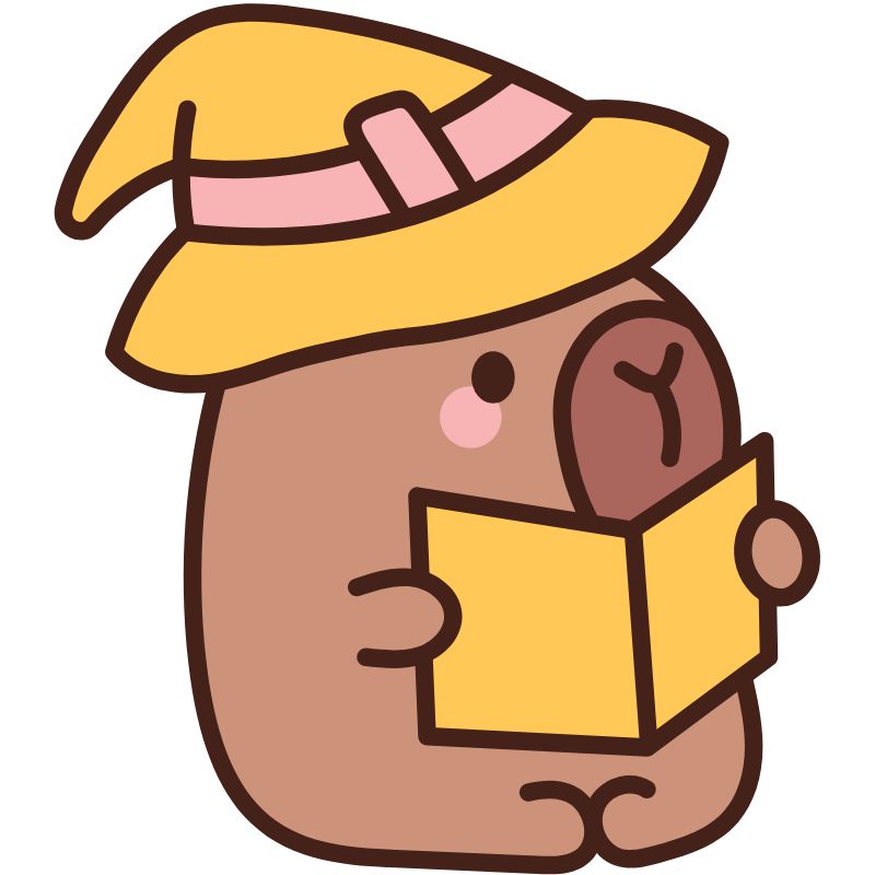 capybara chibi đọc