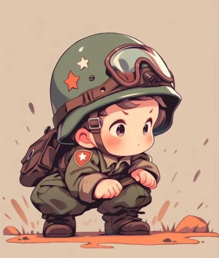 chibi bộ đội việt nam cute