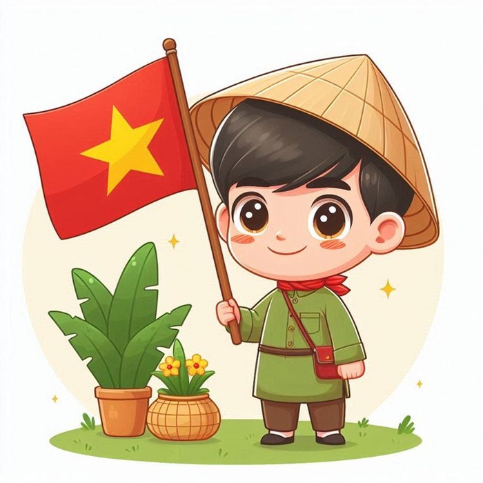 chibi bộ đội việt nam đội nón