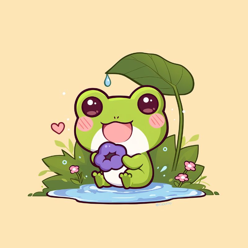 chibi cute chú ếch