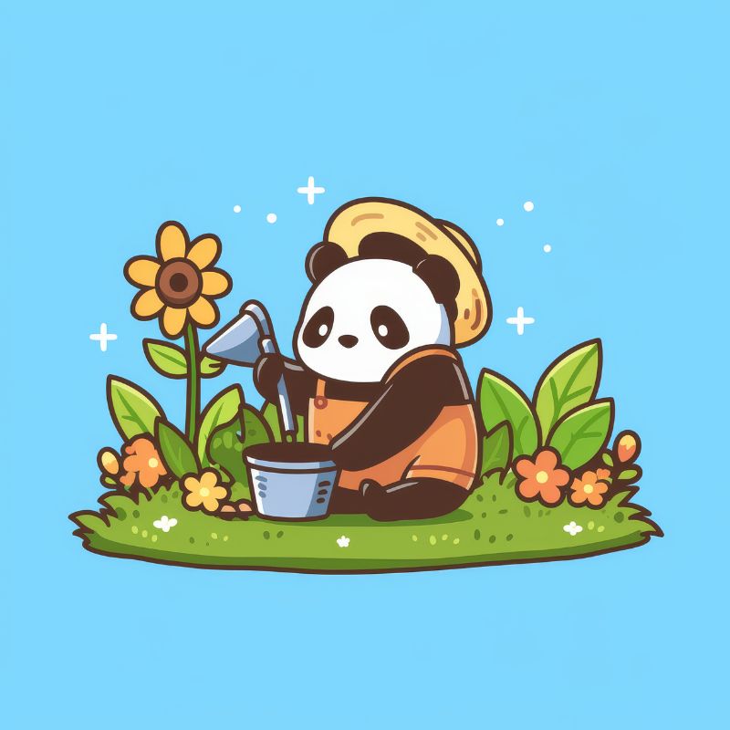 chibi cute gấu panda