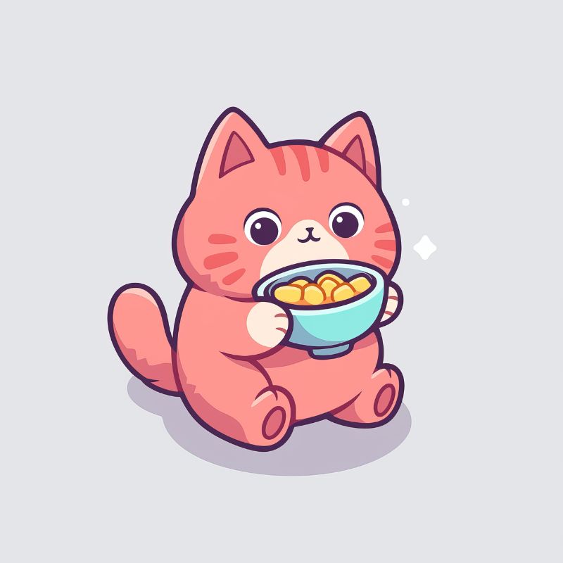 chibi cute mèo hồng
