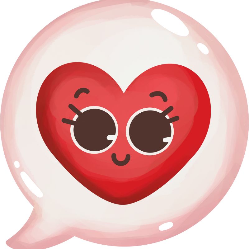 chibi cute trái tim