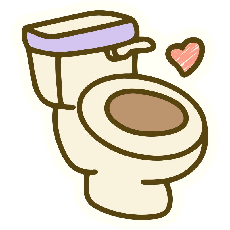 chibi toilet thả tim
