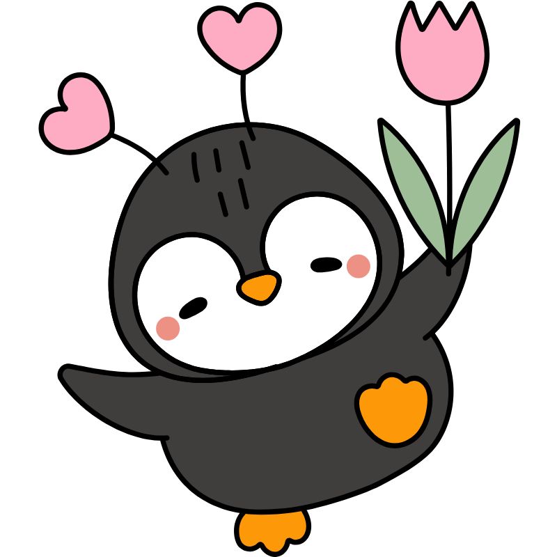 chim cánh cụt chibi dễ thương