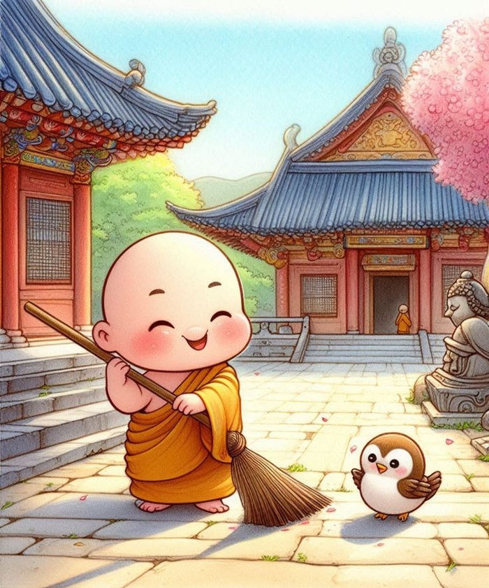 chú tiểu chibi cute cực